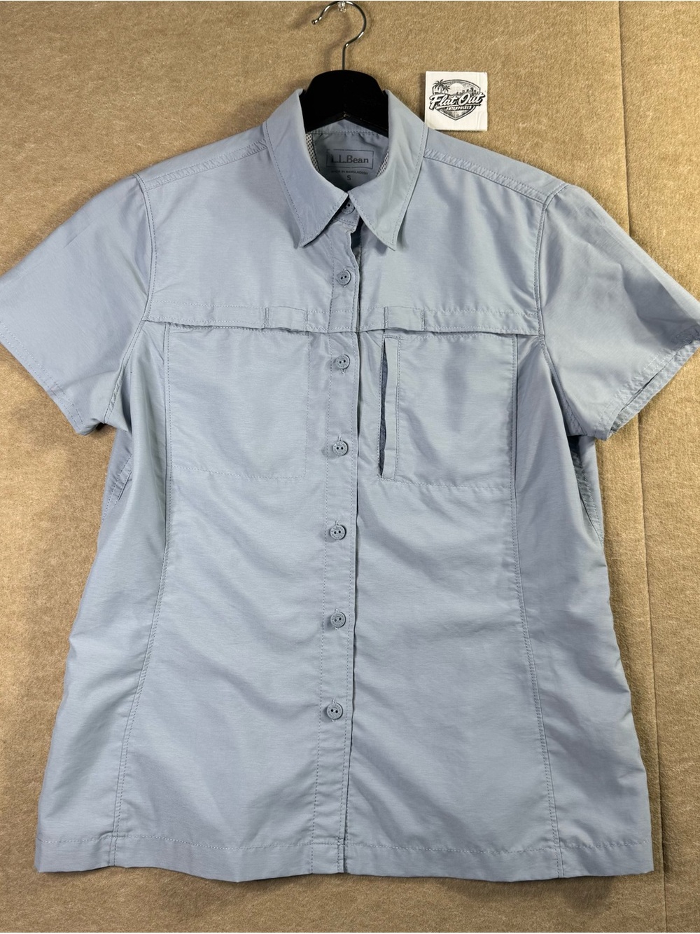 L.L.Bean Women’s Small Blue Vented Hiking Fishing Outdoor Shirt